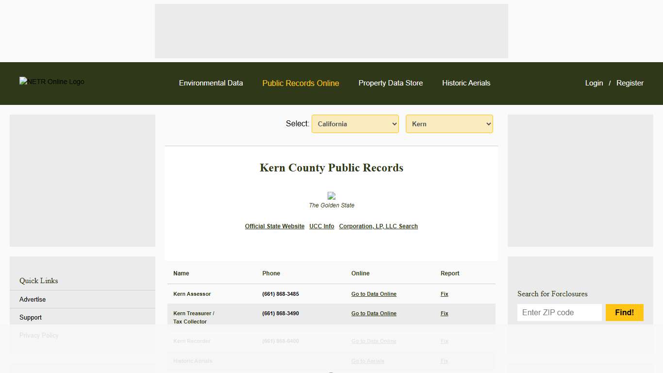 NETR Online • Kern • Kern Public Records, Search Kern Records, Kern Property Tax, California Property Search, California Assessor